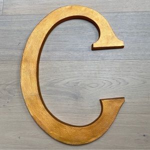 Large Gold “C” Wall Art